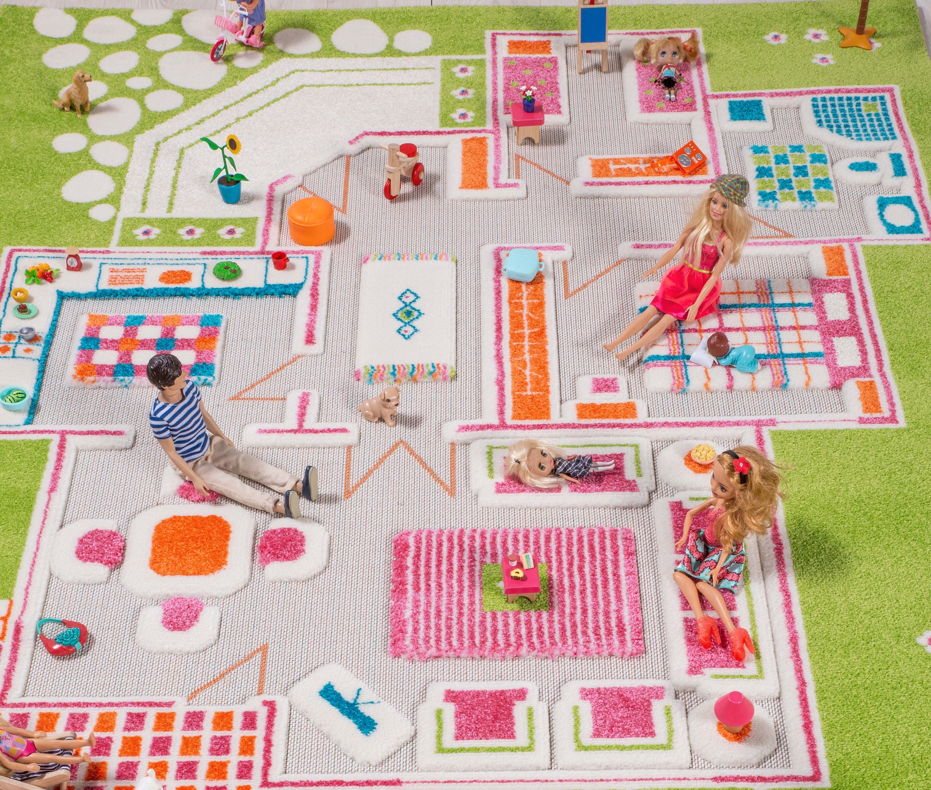 Rugs Play Mat Pink Rug Floor Cushions for Kids Learning Mat Puzzle Mat  Children's Mat Washable Baby : : Home