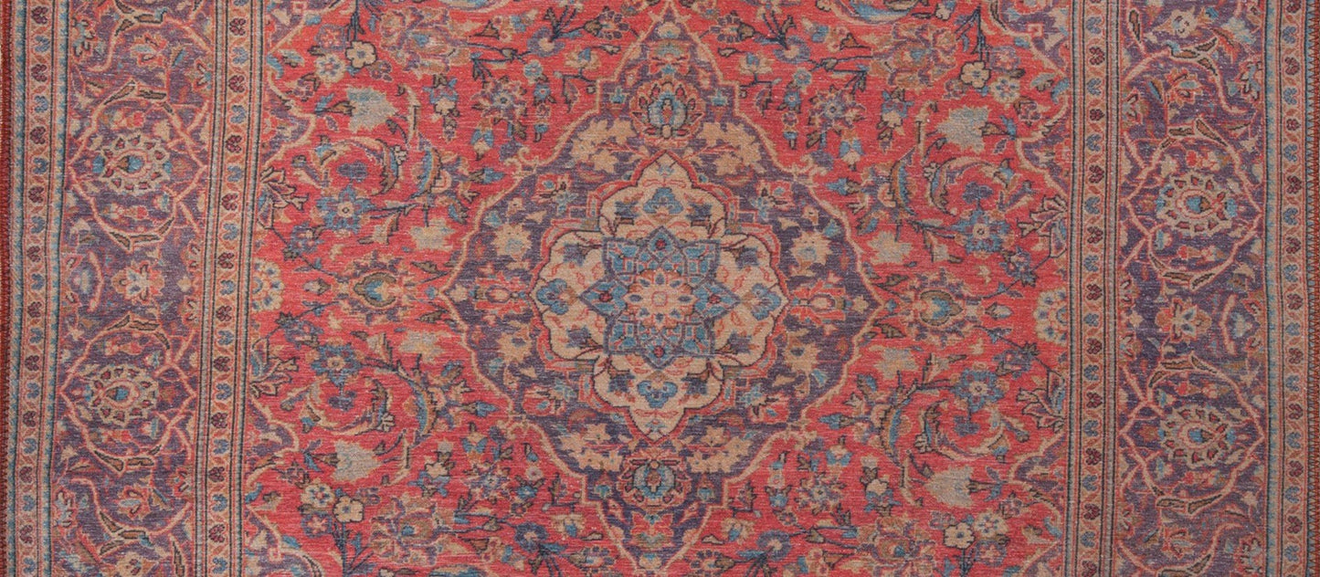 SURA | Oriental Rug, Persian Pattern, Vintage Handmade looks, Bohemian, Home decor, Floral Medallion, Bordered, Unique Red Carpet, Fame Rugs