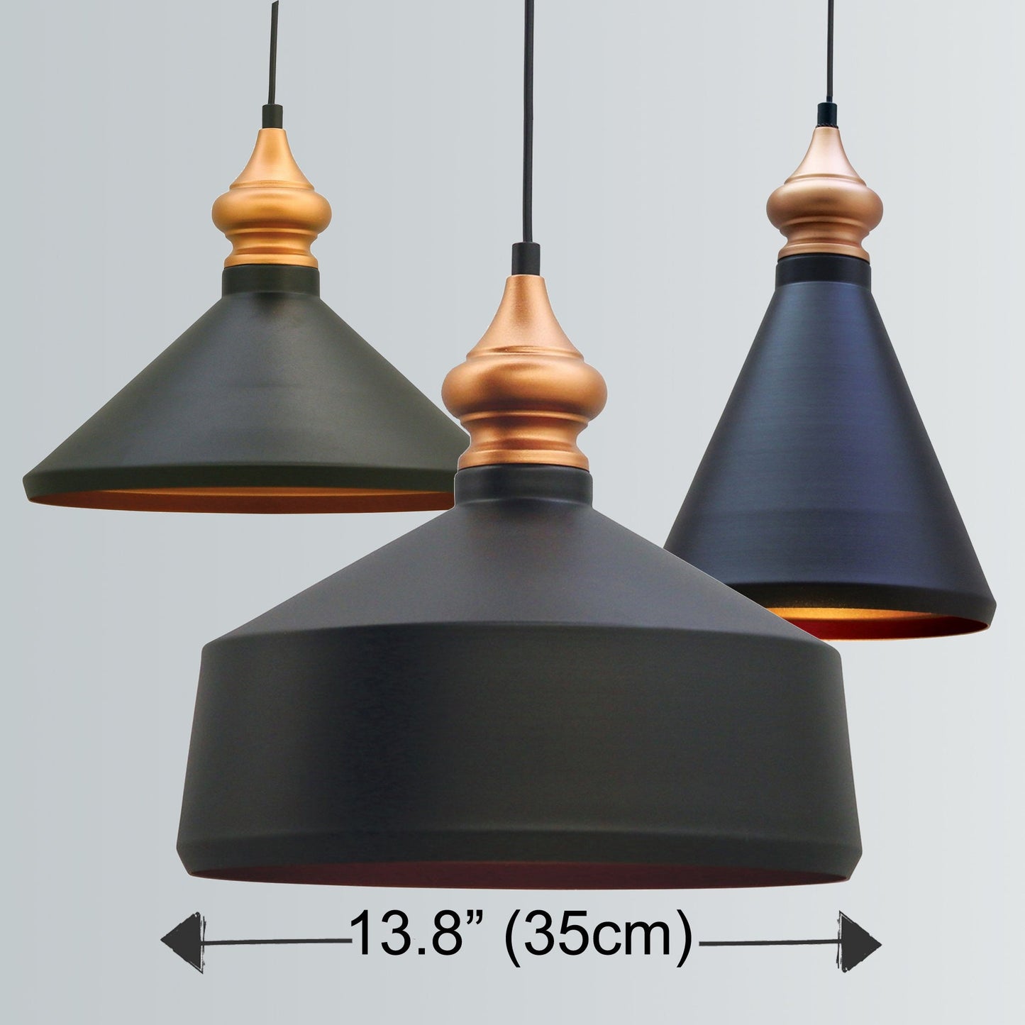 Authentic Light, Hanging Loft Lamp, Dome Light, Industrial Lighting, Pendant Light, Vintage Pendant Light, Hanging Home Lighting, Black