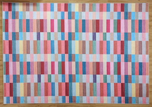 MAYA | Modern Colorful Rug, Vintage Style Bohemian Living room, Farmhouse decor, Mid-century, Art Deco, Pastel Colors Area and Runner Rugs