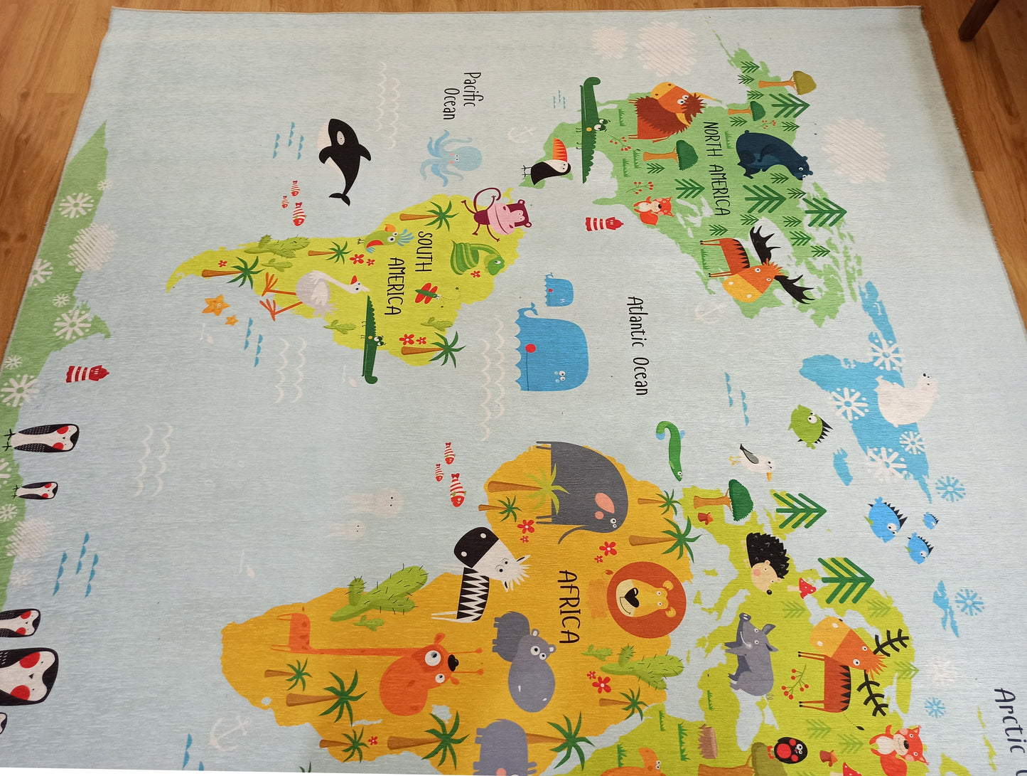 WORLD | Kids Room Map Rug, Soft Play mat, Play rug, Nursery rug, Activity mat, Explorer, Learning Earth, Boys, Girls, Children, Gift Ideal