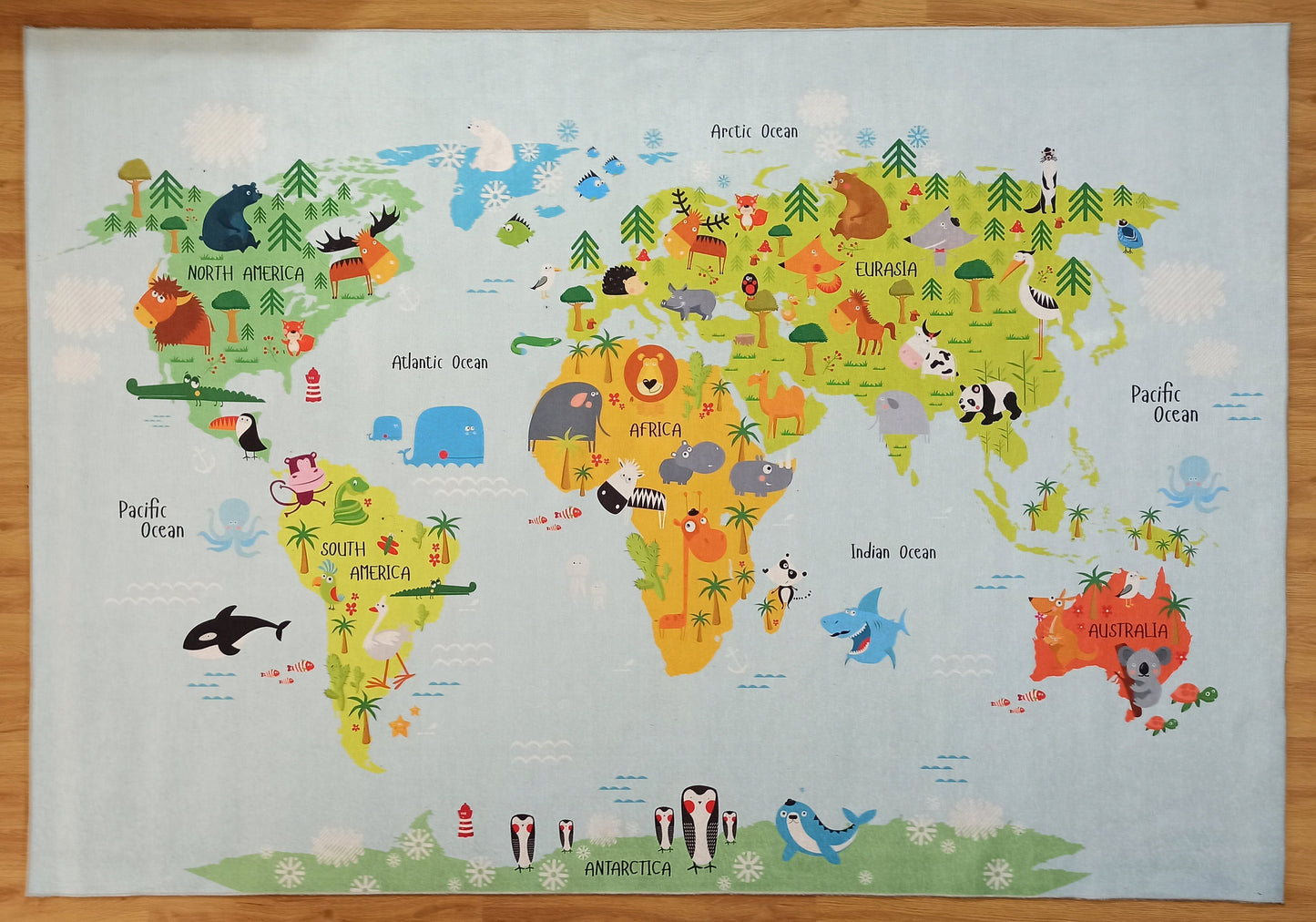 WORLD | Kids Room Map Rug, Soft Play mat, Play rug, Nursery rug, Activity mat, Explorer, Learning Earth, Boys, Girls, Children, Gift Ideal