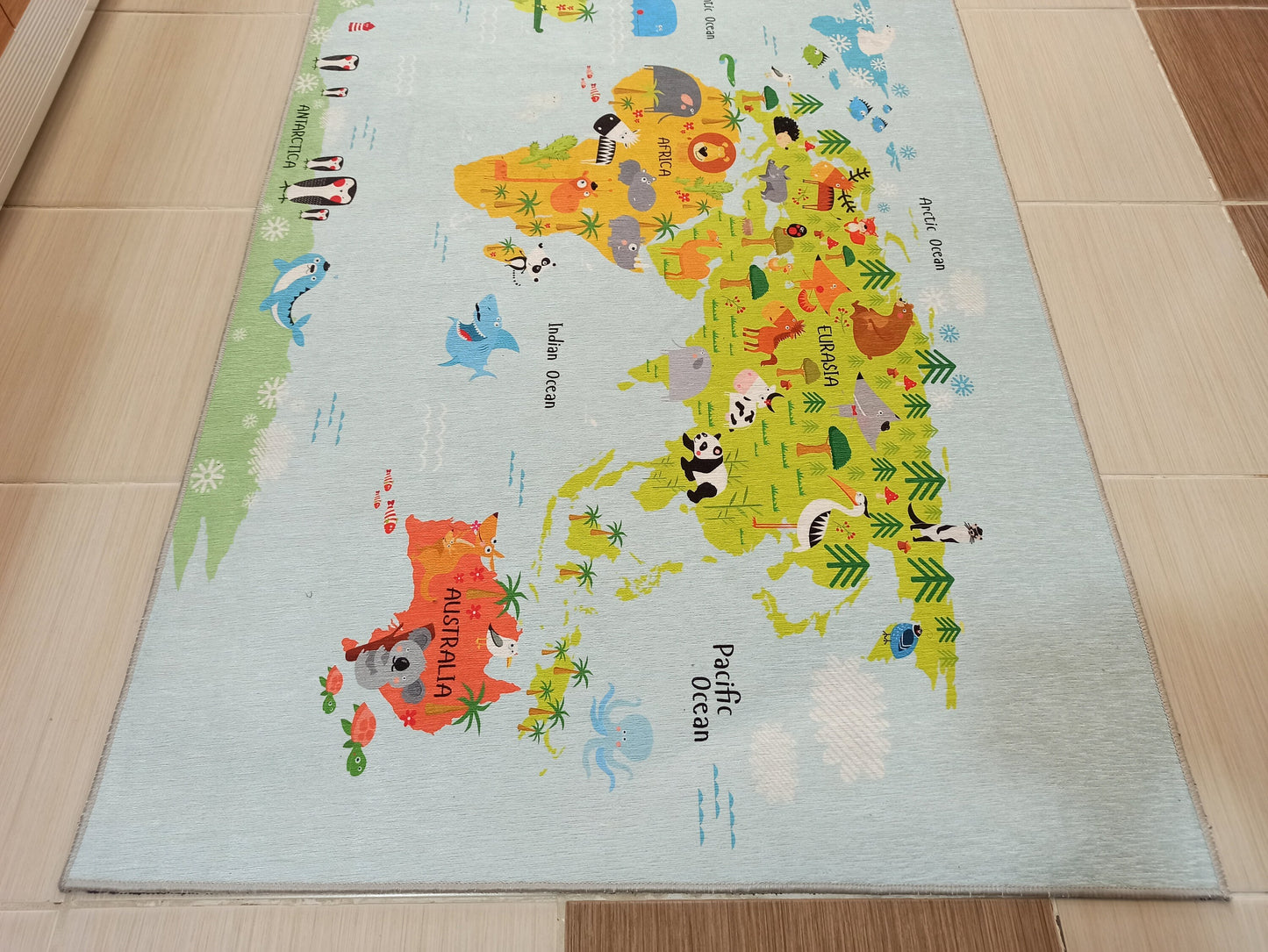 WORLD Runner | Kids Room Map Rug, Soft Play mat, Play rug, Nursery rug, Activity, Explorer, Learning Earth, Boys, Girls, Children, Toddler