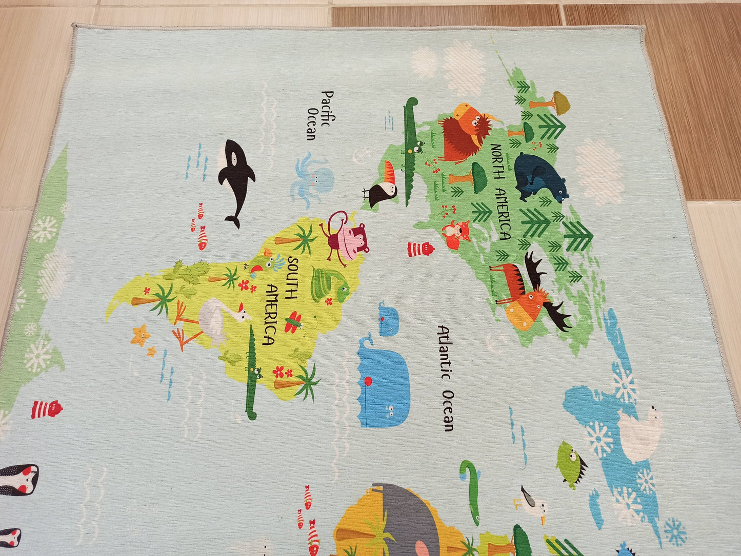 WORLD Runner | Kids Room Map Rug, Soft Play mat, Play rug, Nursery rug, Activity, Explorer, Learning Earth, Boys, Girls, Children, Toddler