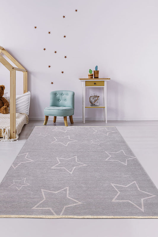 Remi | Star Design Rugs, Turkish Gray rug, Vintage looks, Star, Contemporary Design, Home decor, Modern Area Rugs For Living Room Bedroom