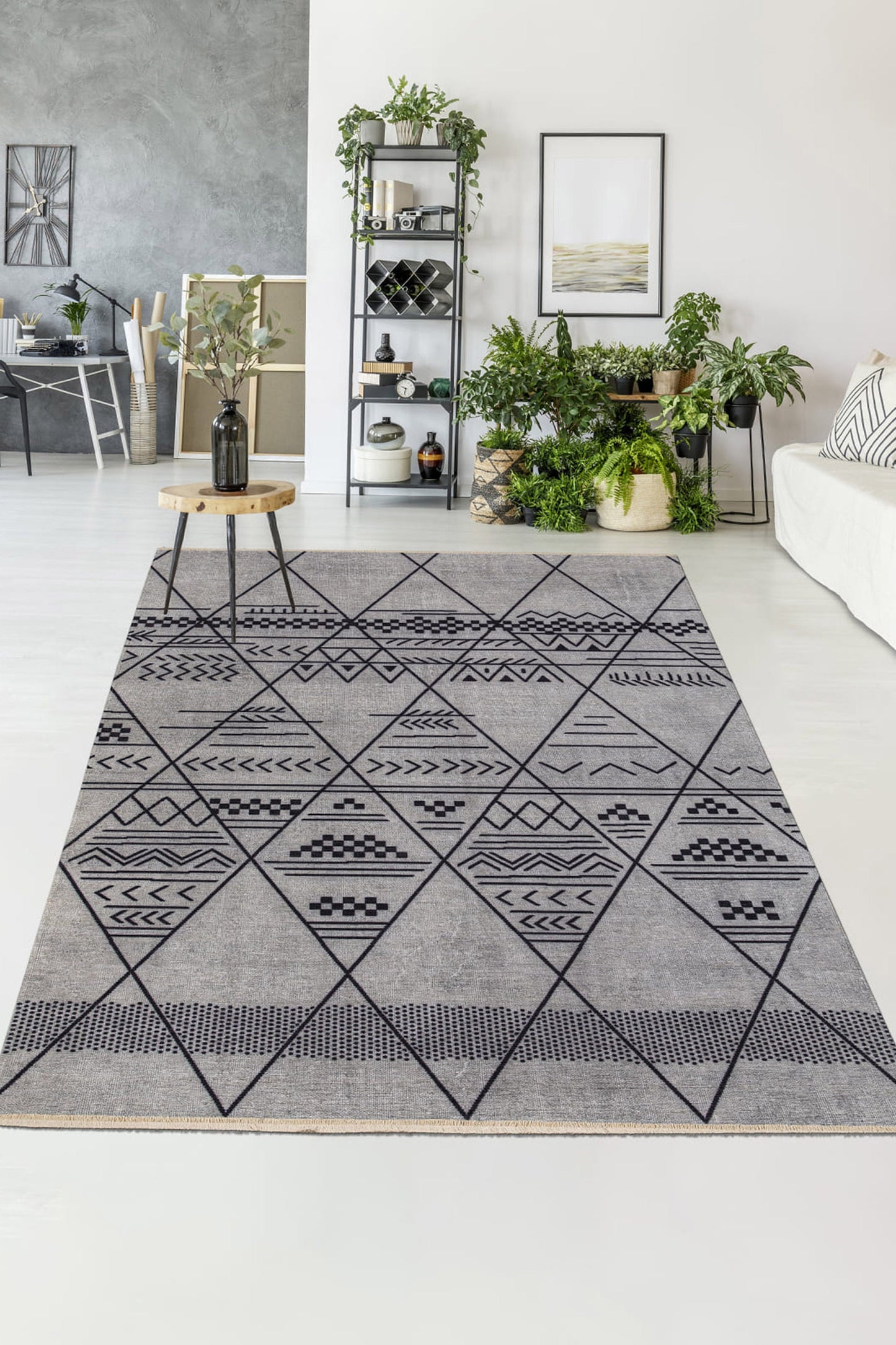 Mia Gray | Moroccan Berber Style, Geometric, Neutral Gray Boho & Scandinavian Rug, Teppich Scandi Floor Decor Nordic natural design Area Rug