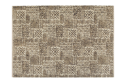 RHEET Brown | Modern Brown Beige Design Area & Runner Rug Modern Rug, Geometric Room Decor Rug, Hand-Knotted Texture, Area Rugs, Living Room