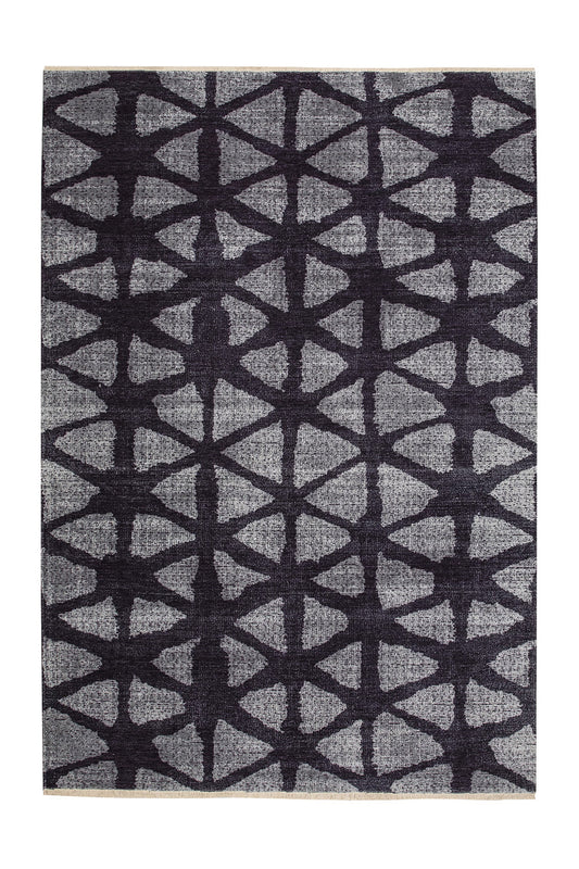 HALLIE Black | Scandinavian Rug, Nordic Geometric Style, Moroccan Berber Style, Teal Modern Area Rug For Living Room, Area Rugs, Black Gray